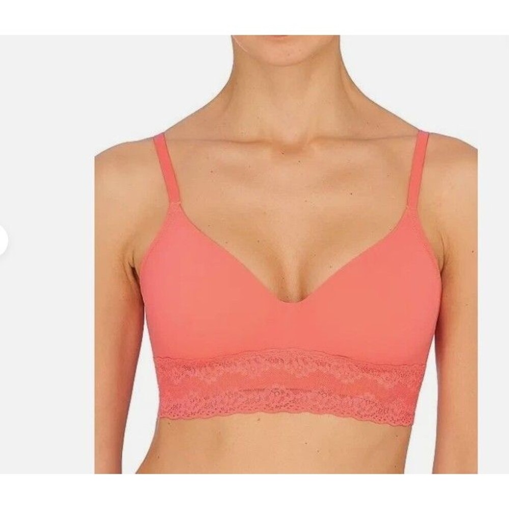 New NATORI 723154 Orange Bliss Perfection Contour Soft Cup Bra Size 32DDD Unwire